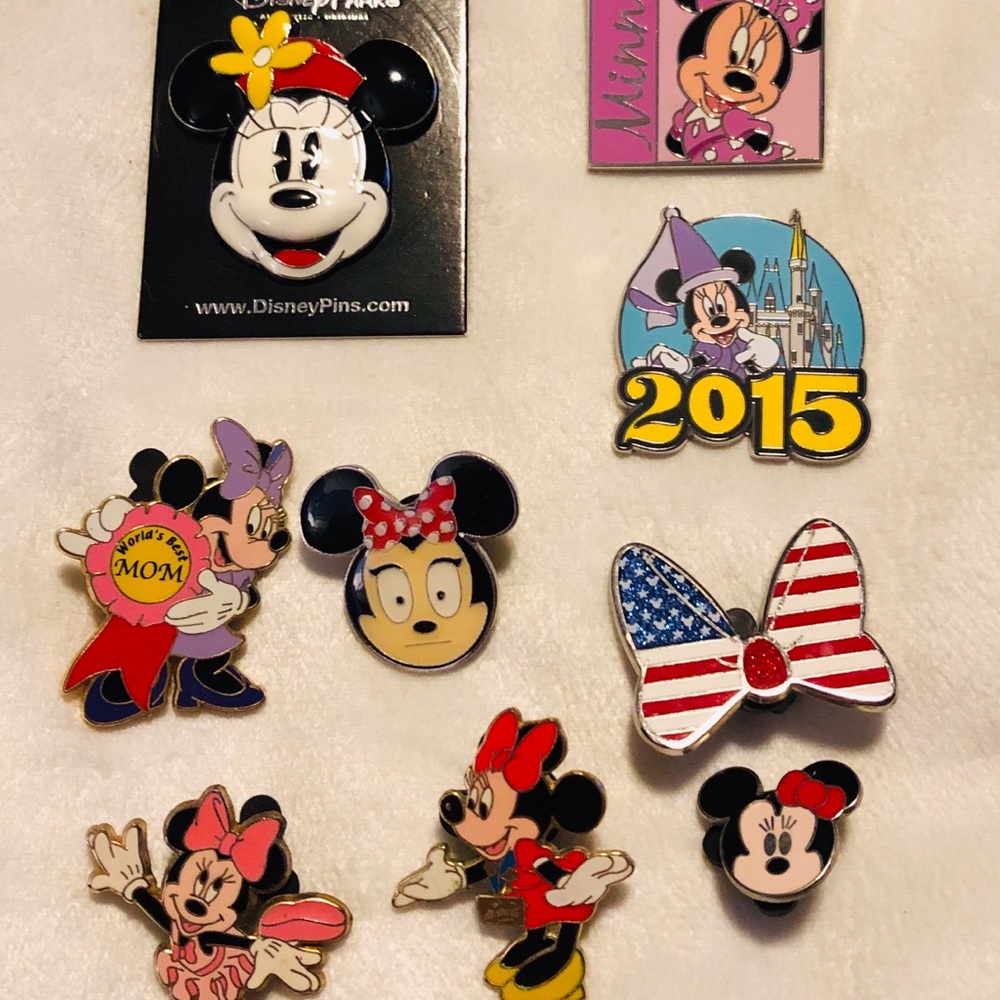 Minnie Mouse Disney Collector Trading Pin 9pc Lot